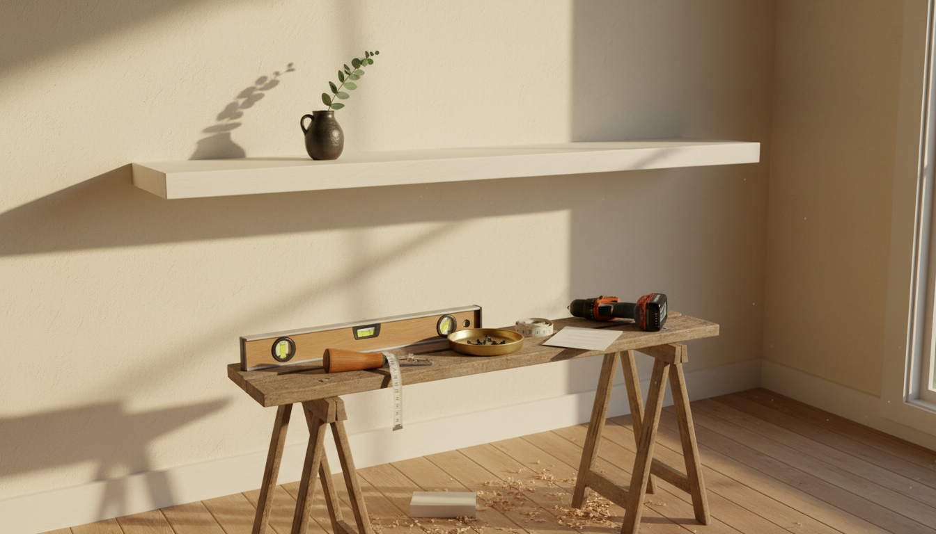 How to Install a Floating Shelf That Holds 300 lbs (Step by Step)
